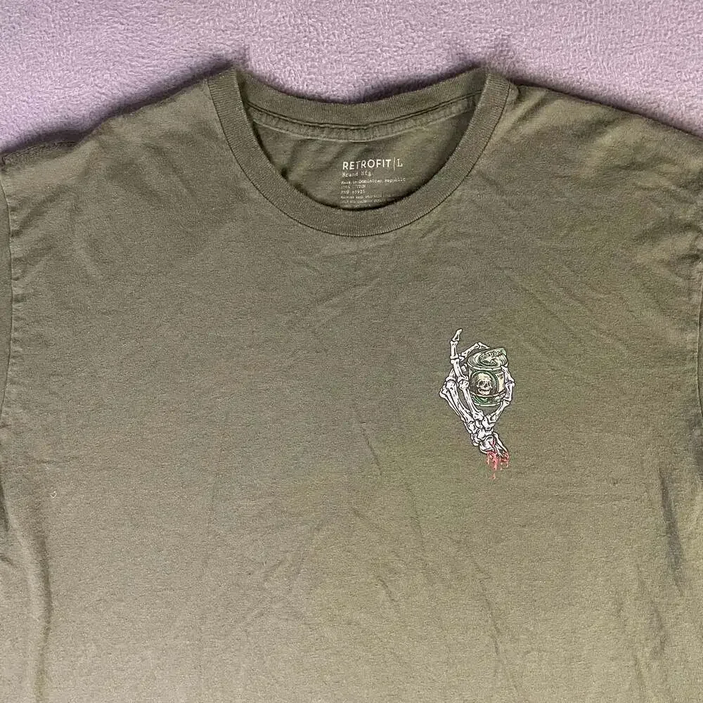 Retrofit Brand Green short sleeve Graphic T-shirt another day another dollar